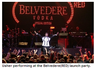 Usher Helps Debut Belvedere Vodka in (RED) Packaging