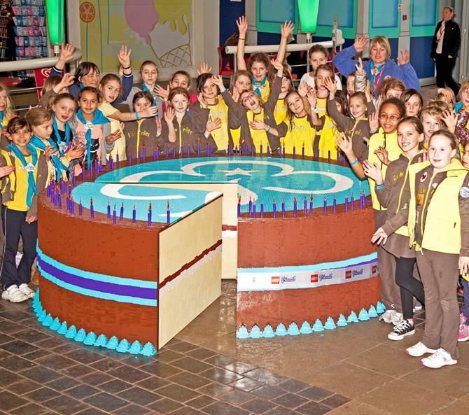 Brownies Celebrate Centenary with Huge Lego Cake