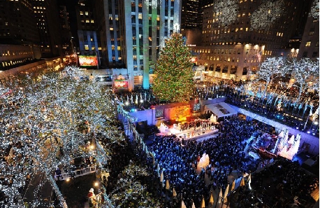 Swarovski Star at the Top of the Rockefeller Center Christmas Tree