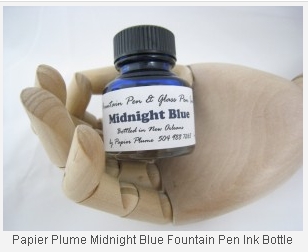 Midnight Blue Fountain Pen Ink by Papier Plume in New Orleans