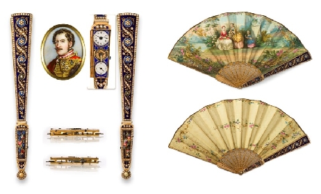 Royal Musical Fan with Concealed Watch and Unique Patek Philippe Pendulette Dome are up for Auction