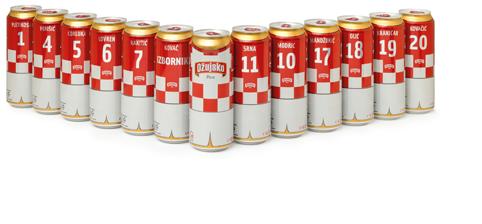 Ball Designs Twelve Can Collectibles for Croatian Beer Brand
