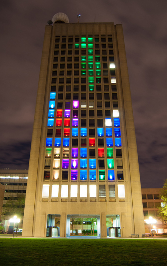 Mit Building Gets Tetris Hacked