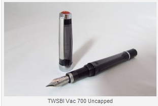 Twsbi Vac 700 Fountain Pen with EF Nib and Smoke Body
