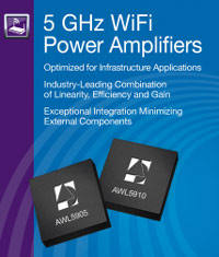 Anadigics' Power Amplifiers Enabling 802.11n and 802.11AC WiFi Connectivity for North American Infrastructure CPE Maker