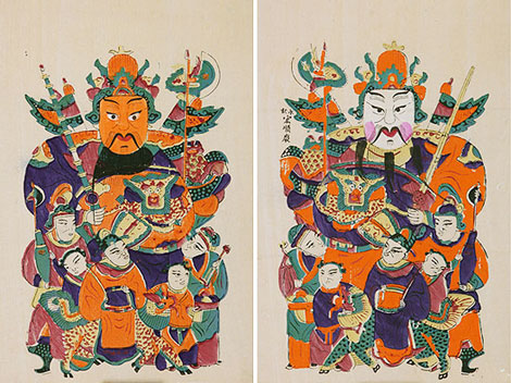 Door-God Qin Shubao and Yuchi Gong Spring Festival Paintings by Tantou