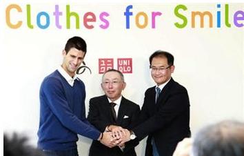 Japan: UNIQLO & Djokovic Launch 'Clothes for Smiles' Program