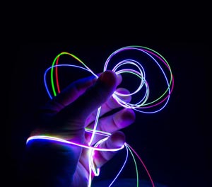 Osram's Blue and Green Lasers Plus Corning's Fibrance Light-Diffusing Fiber Promoted for Integrating Light Sources Into Product Designs
