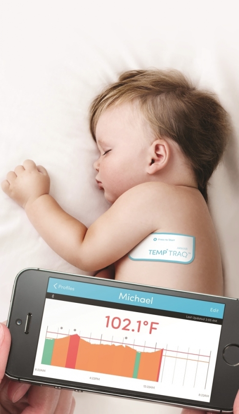 Thermometer - Temptraq: Thin & Soft, Can Stick on The Body