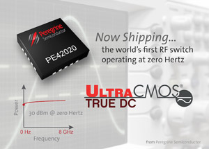 Peregrine Ships First RF Integrated Switch to Operate at True DC