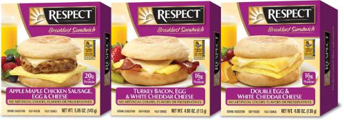 Respect Foods Launches Frozen Breakfast Sandwiches in US