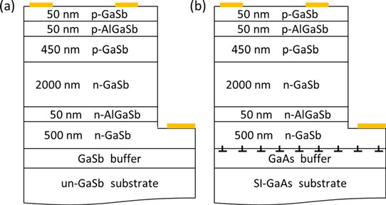 Thermophotovoltaic GaSb Cell Grown Directly on GaAs Substrate
