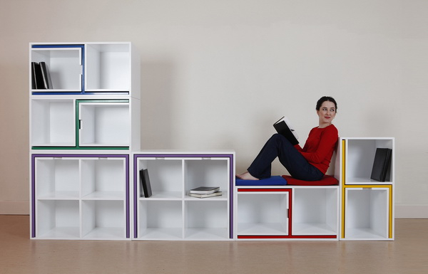 Hidden Desks and Chairs in The Bookcase_2