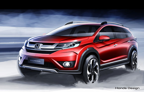 Honda Reveals First Sketches of Crossover Utility BR-V Prototype