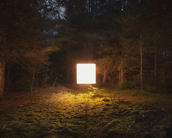 Benoit Paille'S Illuminating Landscapes with Glowing Squares_2
