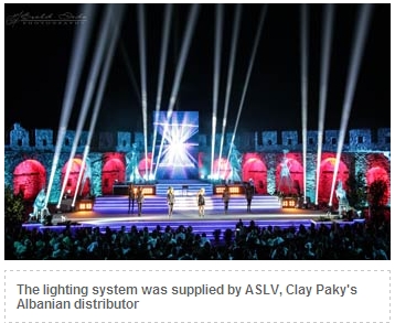 Clay Paky and ASLV Illuminate Miss Shqiperia