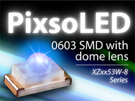 Sunled Corporation Introduces New 0603 Dome Lens Led: PixsoLED Series