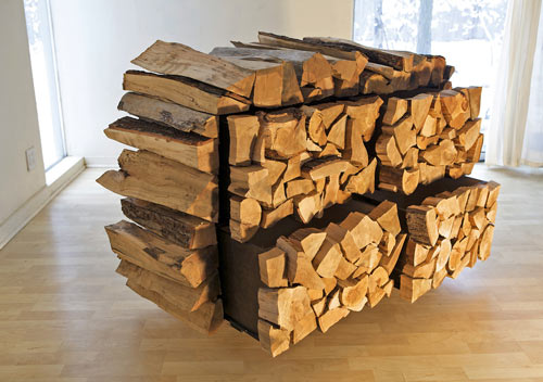 Chest of Drawers That Resembles a Stack of Firewood