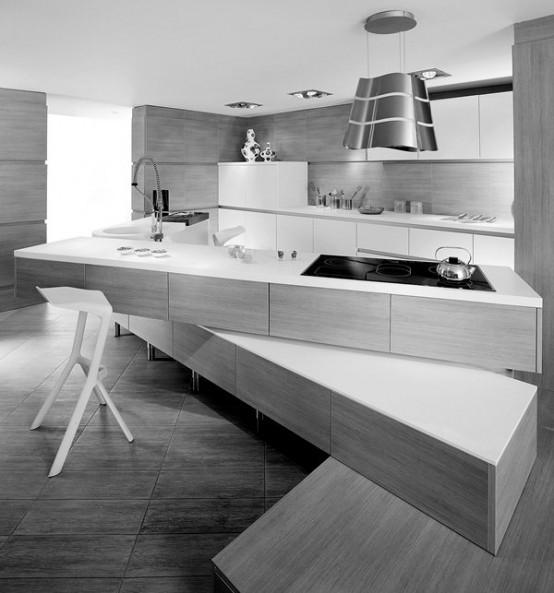 Minimalist Kitchen with off-Set Counter Tops_2