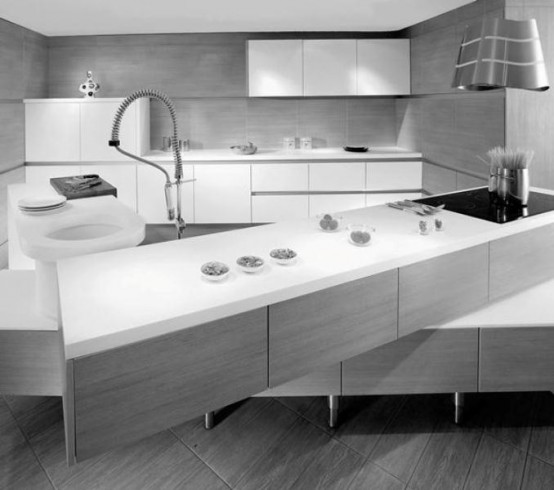 Minimalist Kitchen with off-Set Counter Tops_4