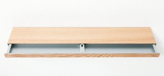 Minimalist Shelf with a Small Hidden Drawer_5