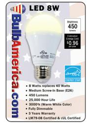 Bulbamerica. Com Launches Durable and Low-Cost LED Light Bulb