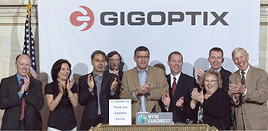 Gigoptix Management Rings NYSE Opening Bell