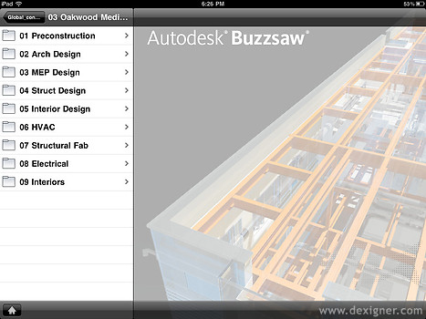 Autodesk Buzzsaw Mobile App: Access to Building and Construction Data on Ipad or Iphone
