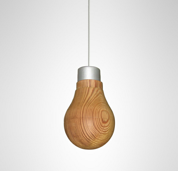 Wood + LED Light = Wooden LED Light Bulb