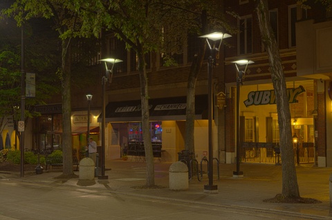 Hubbell Lighting's LEDs Light up Greenville's Main Street