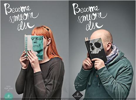 Become Someone Else: Posters for Mint Vinetu Bookstore by Love Agency