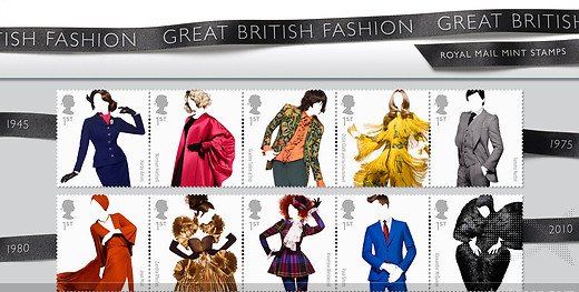 Royal Mail Great British Fashion Stamps