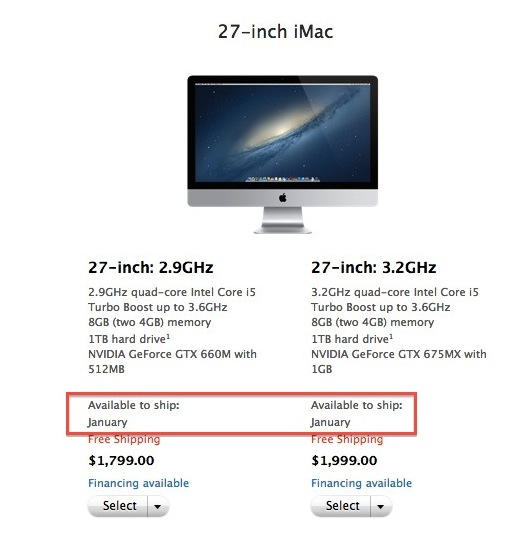 Apple Cuts iPad Mini's Shipping Delays, Extends iMac's