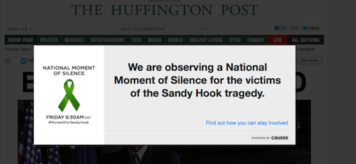 Web Sites Go Dark to Honor Sandy Hook Victims