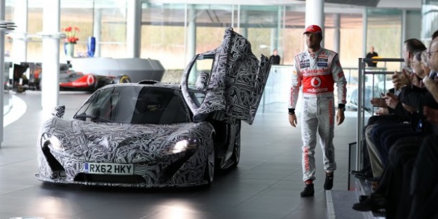 Jenson Button Drives McLaren P1 at F1 Car Launch