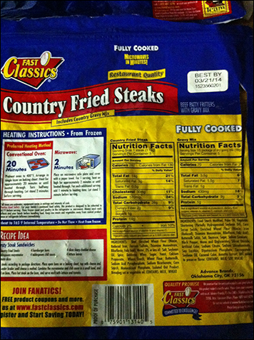 Advance Pierre Recalls Fried Steak Products in US