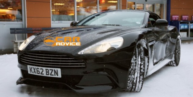 Aston Martin Vanquish Volante: Soft-Top-Supercar Spied in The Snow