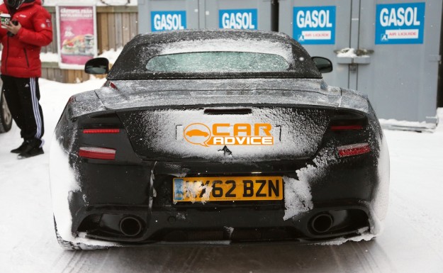 Aston Martin Vanquish Volante: Soft-Top-Supercar Spied in The Snow_3