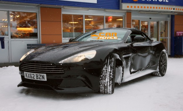 Aston Martin Vanquish Volante: Soft-Top-Supercar Spied in The Snow_4