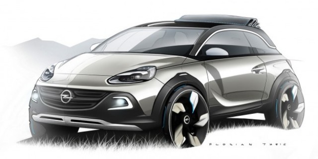Opel Adam Rocks: Sketches Reveal City-Sized Crossover Concept