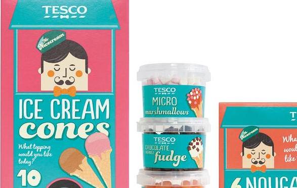 R Design Creates Pack Design for New Tesco Ice Cream Accompaniments Range