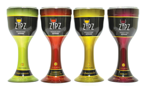 Single-Serve Packaging for Premium Wine Has Zip