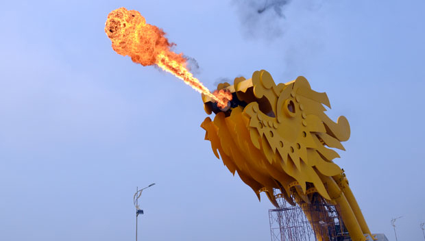 Vietnam's Fire Breathing Dragon Bridge