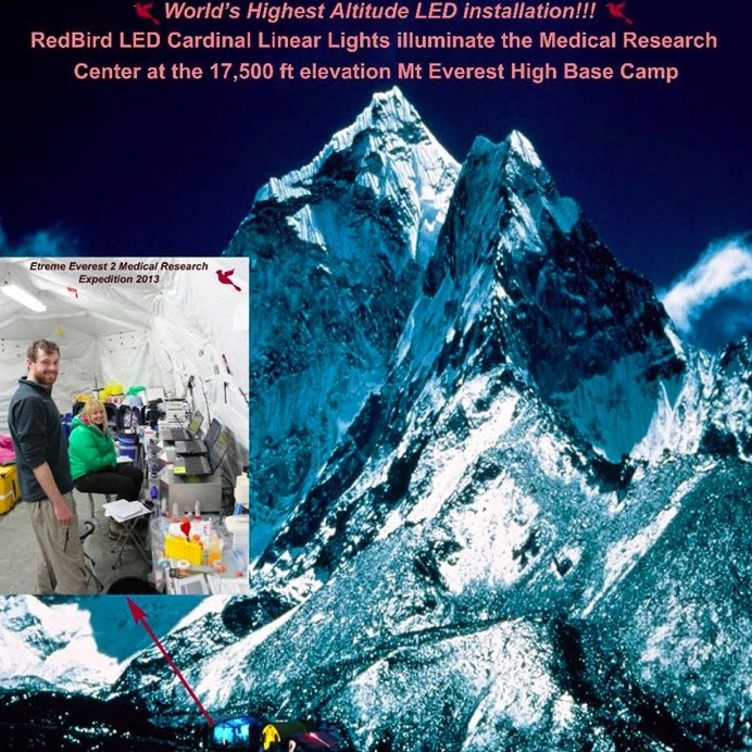 Mount Everest High Base Camp Installed LED Lighting