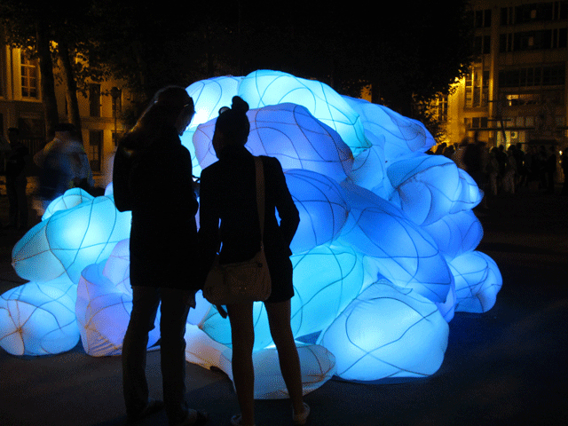 Sophie Guyot's 45 Blue Cocoons of Light & Sound