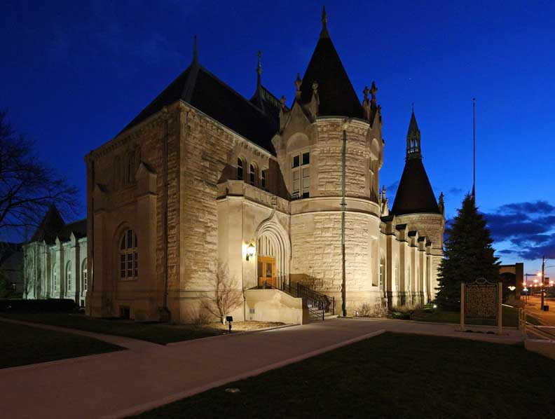 Acuity Brands Lithonia Lighting LED Floodlights Illuminate 115-Year-Old Castle