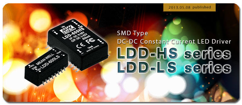 Mean Well Launches DC-DC Constant Current LED Driver LDD-HS/LS Series