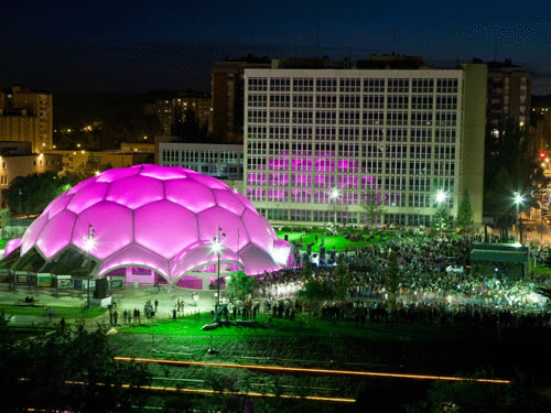 Spain’s Plaza del Milenio Wow Onlookers with Stunning LED-lit Dome_1