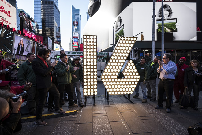 LED Bulbs from Philips Highlight 2016 Times Square Ball Numerals in NYC