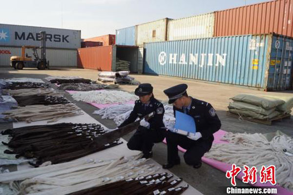 Smuggled Mink Fur Seized at Shanghai Customs